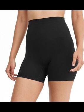 High-Waist Black Women’s Compression Bike Shorts